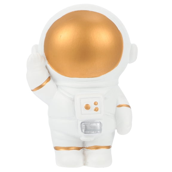 Supvox Golden Resin Spaceman Figurine Astronaut Desktop Ornament for Stylish Decoration