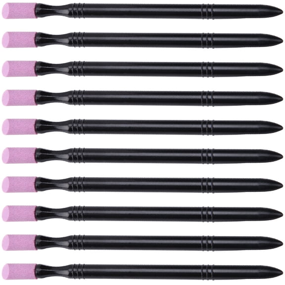 Supvox Back to School 10pcs Nail File Durable Nail Sanding Stone Cuticle Remover For Manicure Pedicure Lightweight Portable