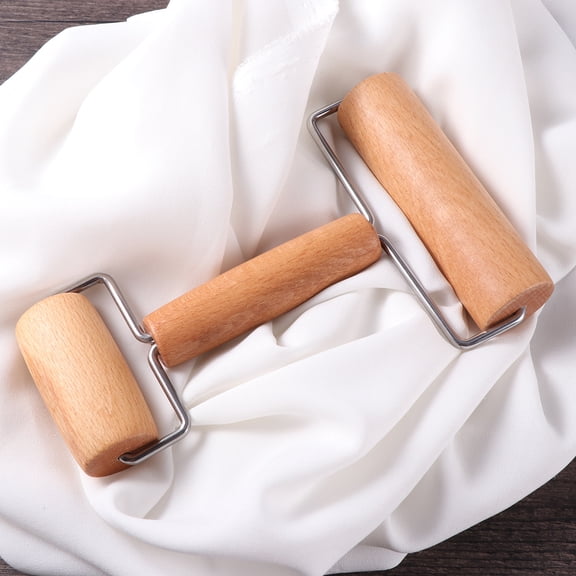 Supvox Bakery Rolling Pin T Shape Wood for Beginners Easy to Clean 1Pcs