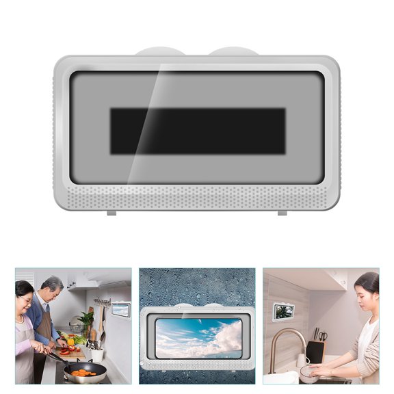 Supvox Waterproof Wall Mounted Shower Phone Holder White with High Touch Screen Function