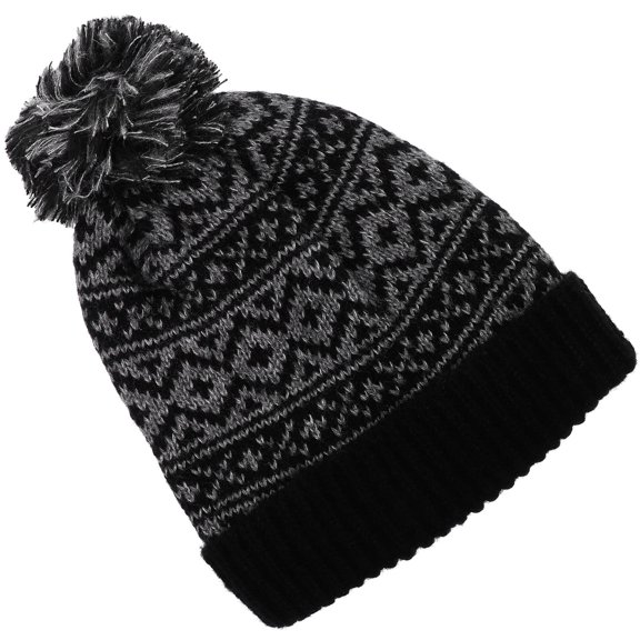 Supvox Beanie Hats for Women Cotton Black 1Set Winter Warmth Casual Outdoor Activities