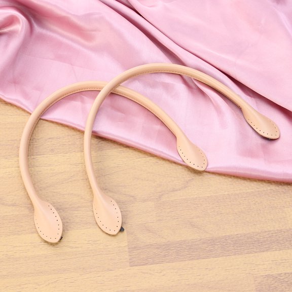 Supvox Bag Handle Strap for Handbags Replacement Second Layer Cowhide Beige 1 Set for Women DIY Projects