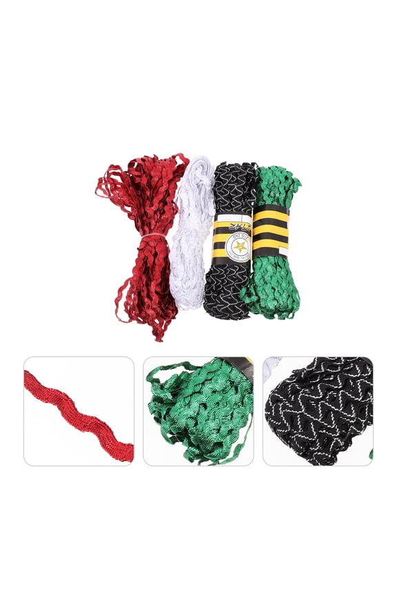 White Polyester Bending Fringe Trim Ribbon for Flower Making and Craft Projects, Ideal for Sewing and Decorations