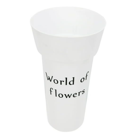 Supvox White Plastic Wake Flower Container for Home Floral Storage and Decoration