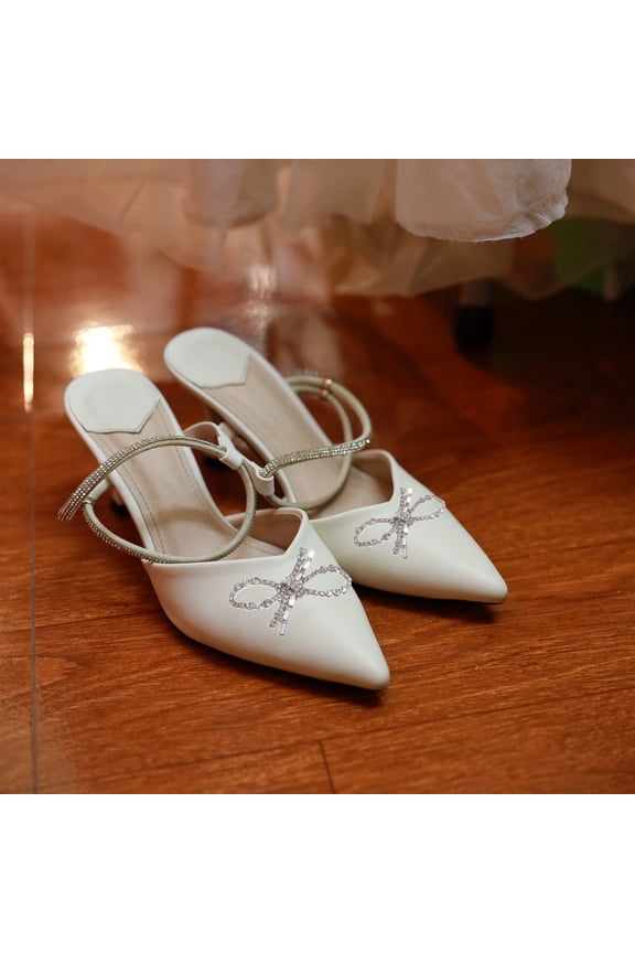 Rhinestone Bowknot Shoe Clips Metal Decorations for Flats, Pumps, Boots - Wedding & Party Accessories