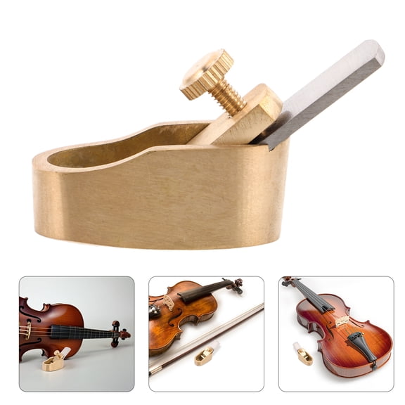 Supvox Brass Luthier Tools Violin Thumb Planer Tool Golden Fingerboard Adjustment 1Pack