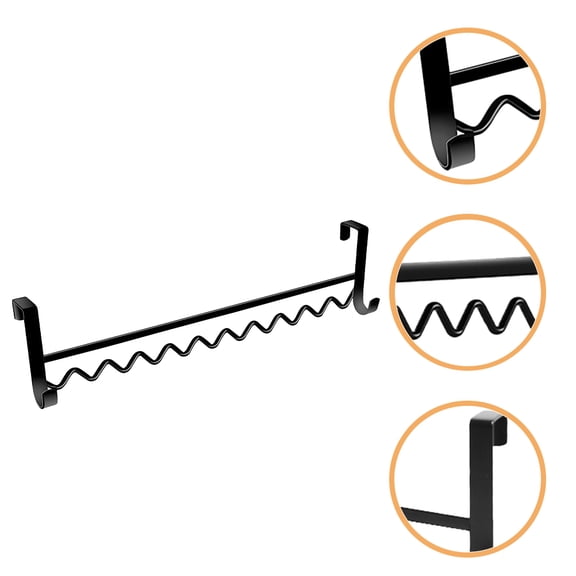 Supvox Iron Clothes Hook Rack for Dormitory Organization, Black, 1 Piece - Wall Mounted Storage Solution