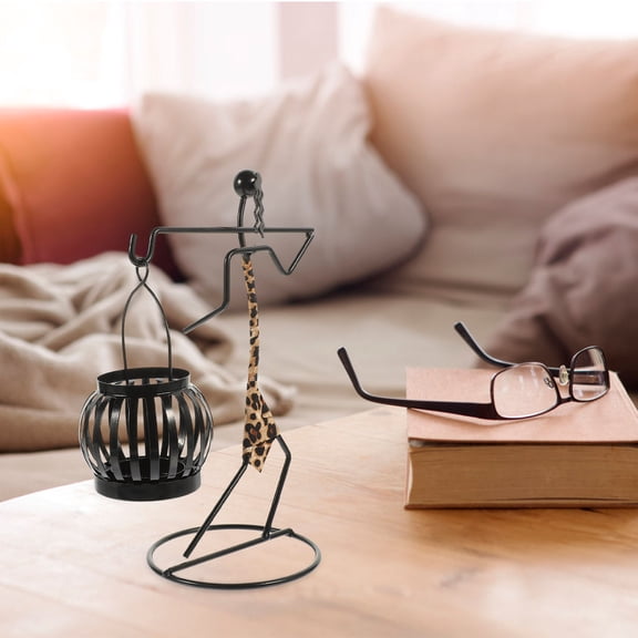 Supvox Decorative Metal Candle Holder Table Centerpiece for Party and Photo Props