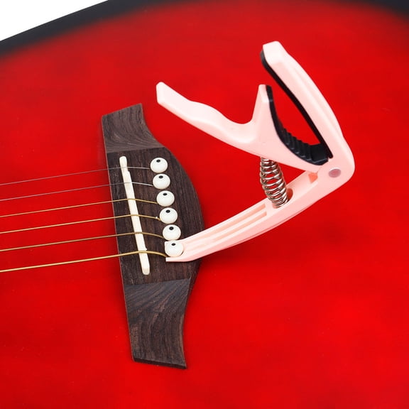 Supvox Pink Guitar Clamp Capo for Acoustic Electric Instruments Smooth Clamping