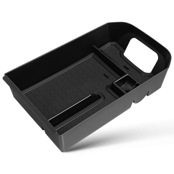 Supvox Armrest Center Console Organizer Sturdy Car Storage Tray Easy Installation