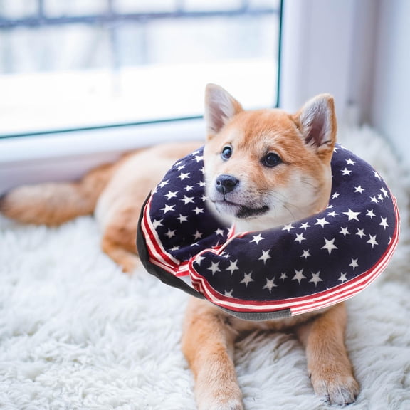 Supvox Inflatable Cat Recovery Collar Navy Comfortable Neck Protection Collar for Surgical Use