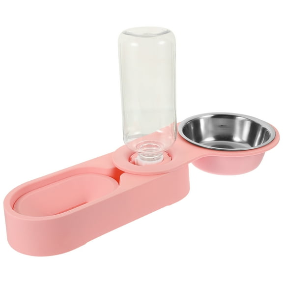 Supvox Multi Function Stainless Steel Pet Feeder with Automatic Water Dispenser for Dogs and Cats
