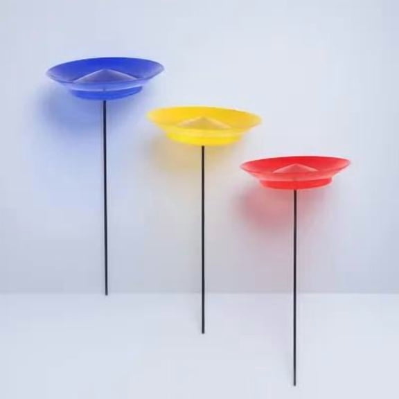 Supvox 3Pcs Circus Juggling Plates Set with Rods for Enhanced Performance and Coordination Training