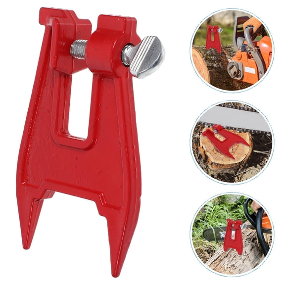Supvox Adjustable Red Chainsaw Vise for Chain Fixing and Sharpening on-The-Go Use