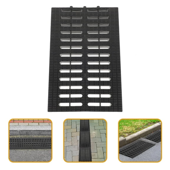 Supvox Garden Drainage Grate Plastic Strainer for Sink Black Drainage Solution 1Pack