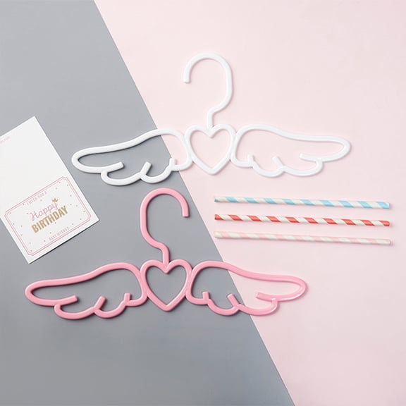 Supvox Children Hangers Non Slip Wing Shape Clothes Hanger for Closet 1Set