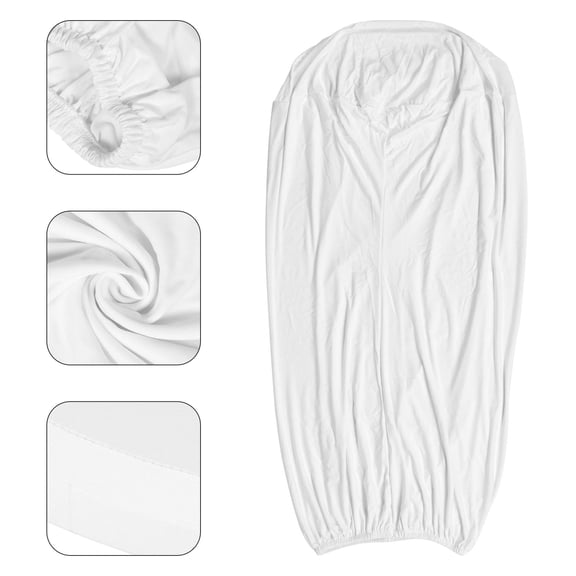 Supvox White Elastic Decorative Table Cover Non- for Indoor and Outdoor Events, Party, Wedding, Picnic, and Stylish