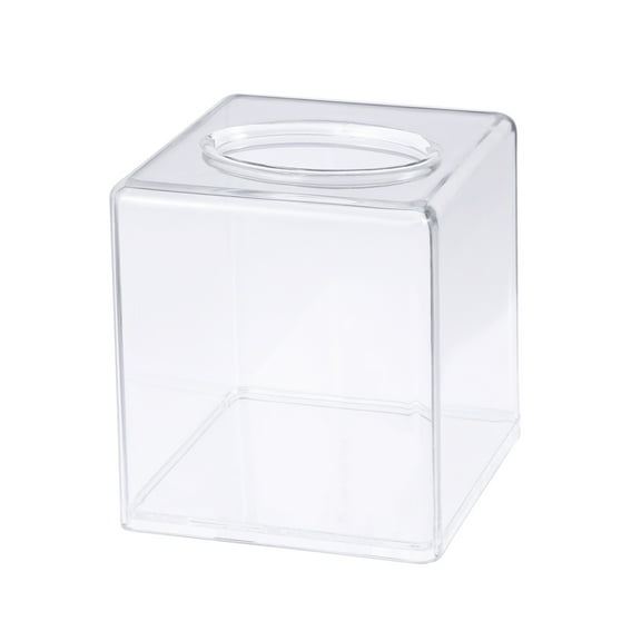 Supvox Transparent Acrylic Tissue Box Storage Container Stylish Paper Holder for Home and Office