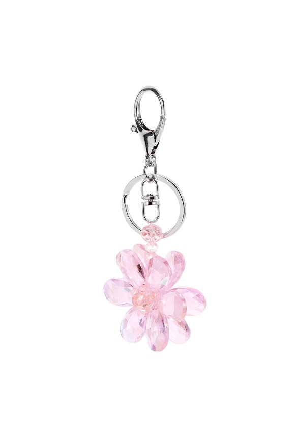 Aesthetic Synthetic Quartz Flower Keychain Cute Design Key Accessory for Keys and Bags, 1 Piece
