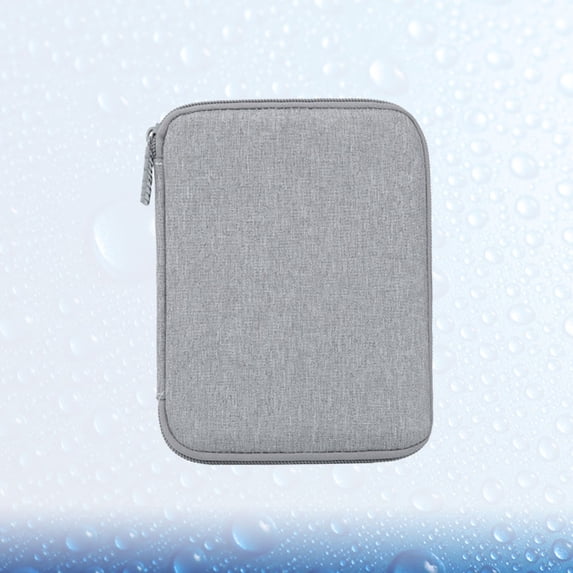Supvox Data Cable Storage Bag Grey Polyester Electronics Protection Daily Use 1Pack