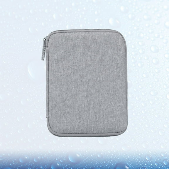 Supvox Data Cable Storage Bag Grey Polyester Electronics Protection Daily Use 1Pack