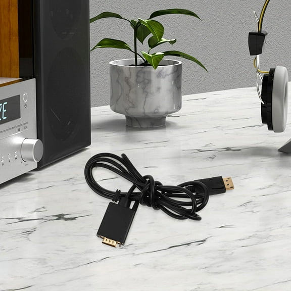 Supvox Display Port Adapter DisplayPort to VGA Cable Plastic Digital to Analog Conversion For Desktop Laptop 1Pack