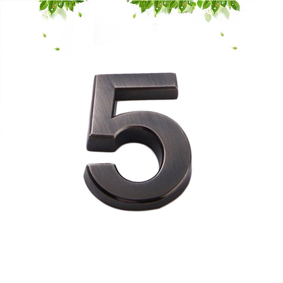 Supvox Door Number Plaque Black 1Set for Business Premises