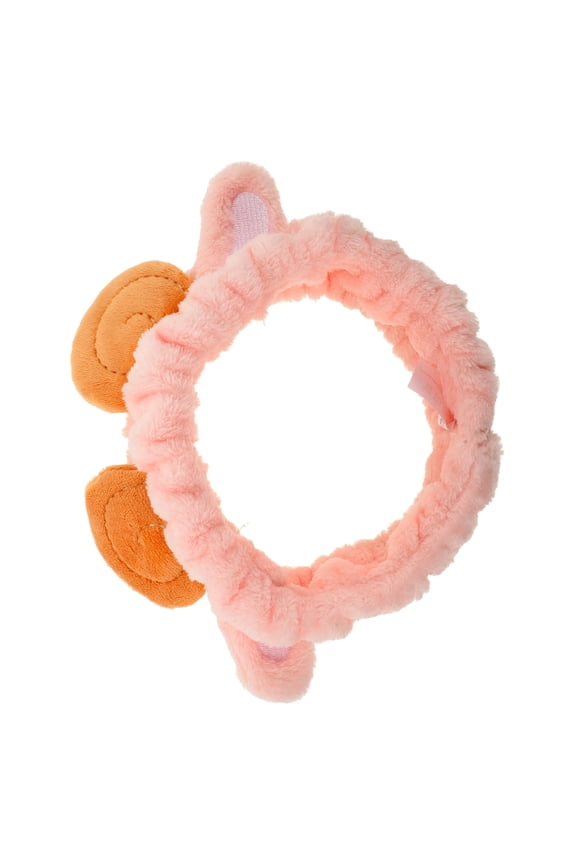 Makeup Headband in Pink for Face Washing and Skincare All Matched Hairstyle Design