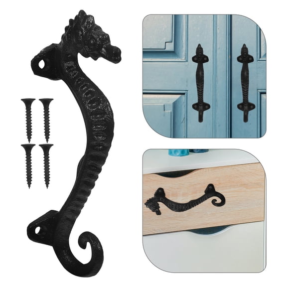 Supvox Elegant Black Metal Furniture Handle for Cabinets Drawers and Doors with Lasting Durability