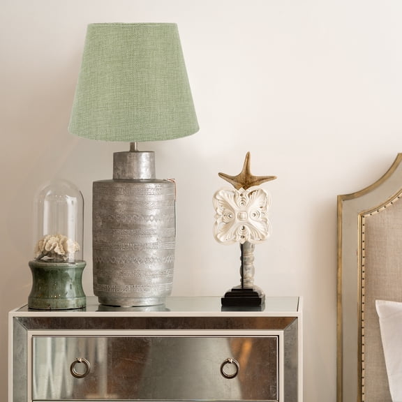 Supvox European Lamp Shade Lampshade Green Fabric 1Set