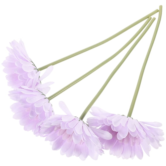 Supvox 4Pcs Decorative Artificial Silk African Daisies Faux Flowers for Garden and Home Use