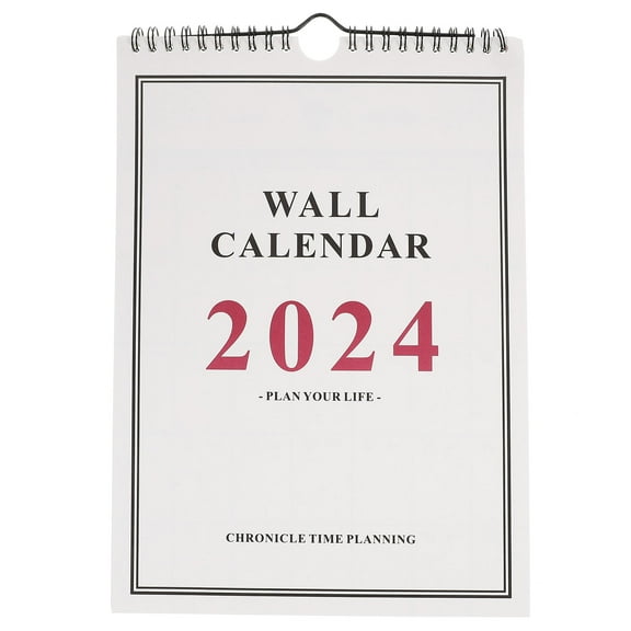 Supvox Sturdy Family Wall Calendar with Creative Hanging Hole Spiral Binding for Home Use