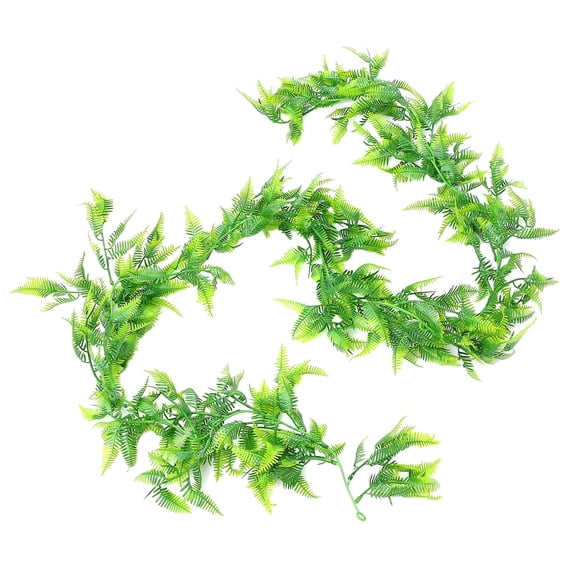 Supvox 1Pc Simulation Green Artificial Leaf Vines Plastic Realistic Wall Decor