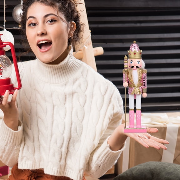 Supvox Traditional Nutcracker Nutcracker Figurine Wooden Holiday Symbol Decorative 1 Set