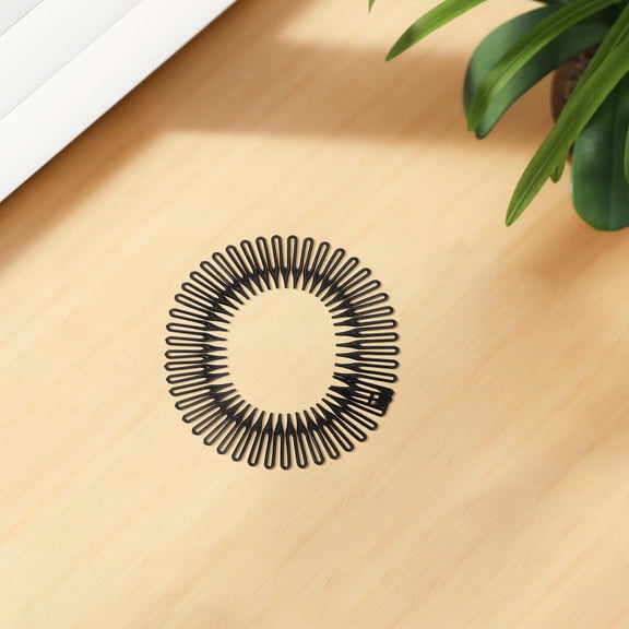 Supvox Black Adjustable Elastic Hair Comb Circle Tooth Headband for Hair Styling