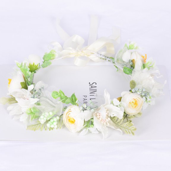 Supvox Assorted Color Flower Hair Wreath Wedding Headpiece Comfortable Decorative Accessory