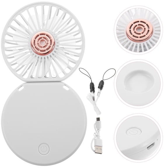 Supvox Rechargeable Portable with Adjustable Speeds, Personal Hanging Cooling Fan for Outdoor and Indoor Use, White