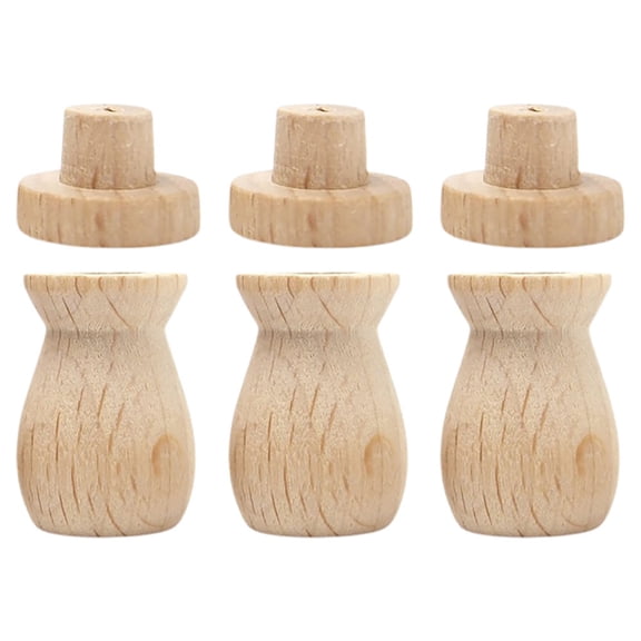 Supvox 3Pcs Beech Wood Oil Diffuser Bottle for Home Aromatherapy with Even Fragrance Release and Compact Design