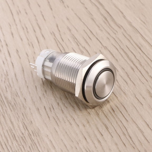 Supvox Durable Metal Push Button with White Ring LED for Car Power and Horn Control