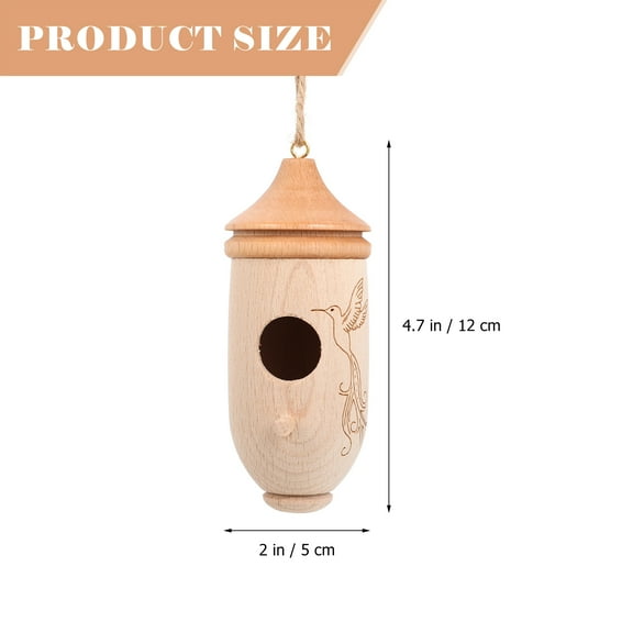 Supvox Bird Feeding Tool Hanging Feeder Wooden Multi Outdoor 1Set