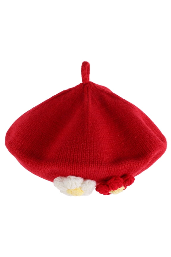 Bling Beret Hats for Women Acrylic Red 1Pcs for Family Gathering