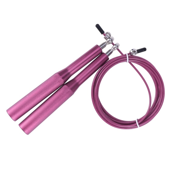 Supvox Speed Jump Rope with Aluminum Alloy Handles and Smooth Bearings for Fitness, Cardio, and Flexibility Training - Rosy