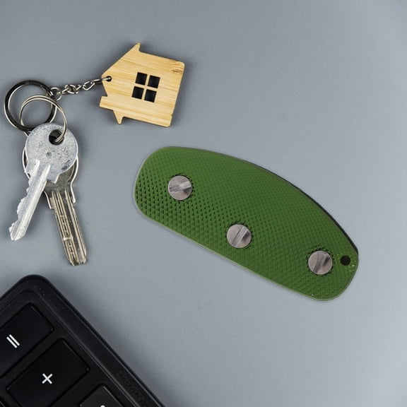 Supvox Aluminum Alloy Key Holder Folder in Green, Space-Saving Design for Organizing and Protecting Your Keys