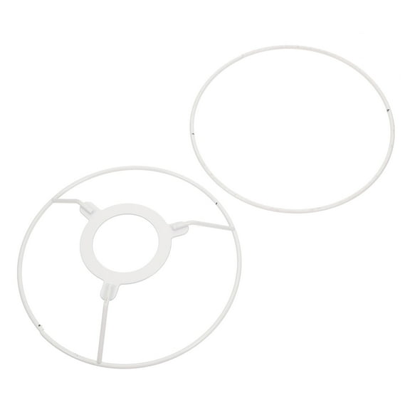 Supvox White Iron Lamp Cover Frame for Custom Lampshade Crafting and Home Decor