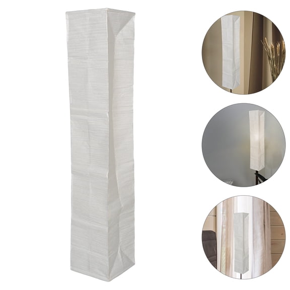 Supvox Foldable Beige Paper Lampshade for Floor Lamp, Modern Light Shade Decor, Easy to Install and