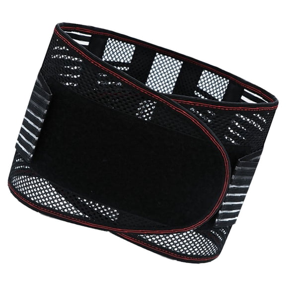 Supvox Muscle Exercise Belt Back Brace Black Polyester Webbing 1Pcs