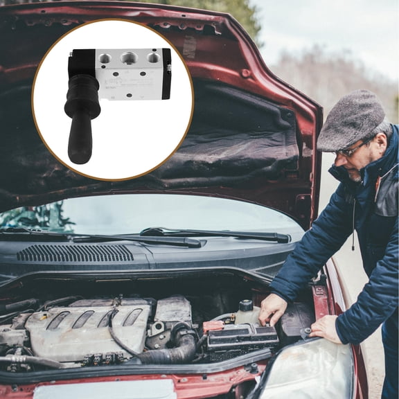 Supvox Pneumatic Hand Lever Valve Pneumatic Hand Lever Control Valve Multi 1Pack