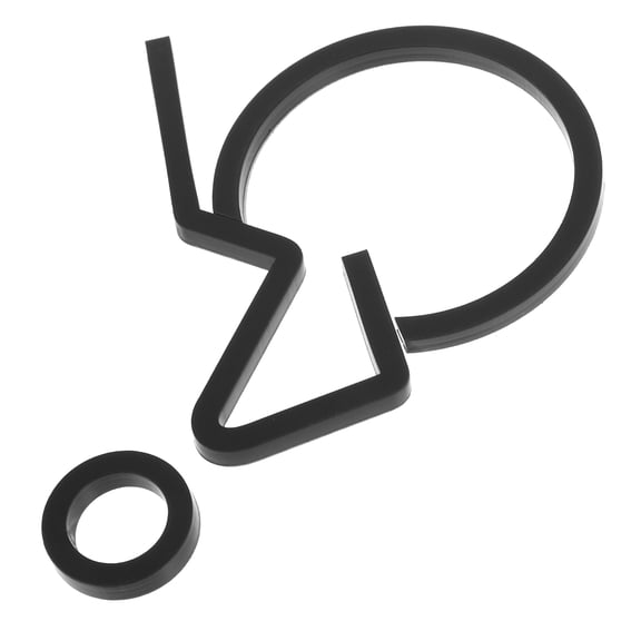 Supvox Black Acrylic Disabled Wheelchair Sign for Restroom Accessible Toilet Decoration