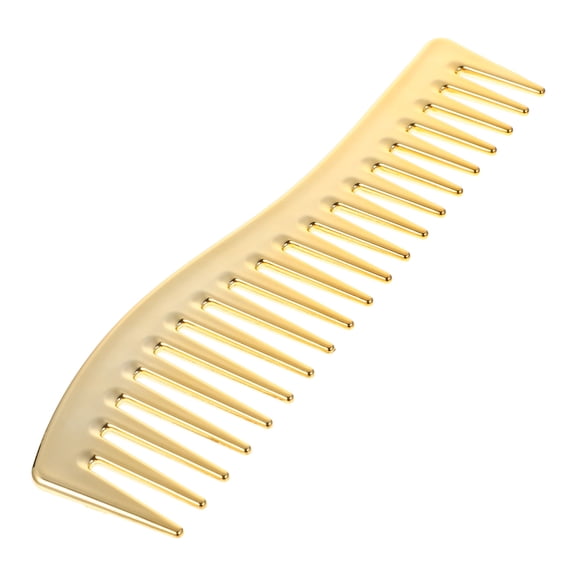 Supvox Golden ABS Hairdressing Comb, Wide Tooth, Comfortable for Wet and Dry Hair