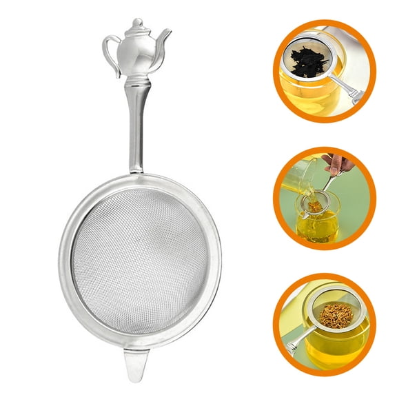 Supvox Stainless Steel Tea Mesh with Strong Handle for Home Use and Loose Leaf Tea
